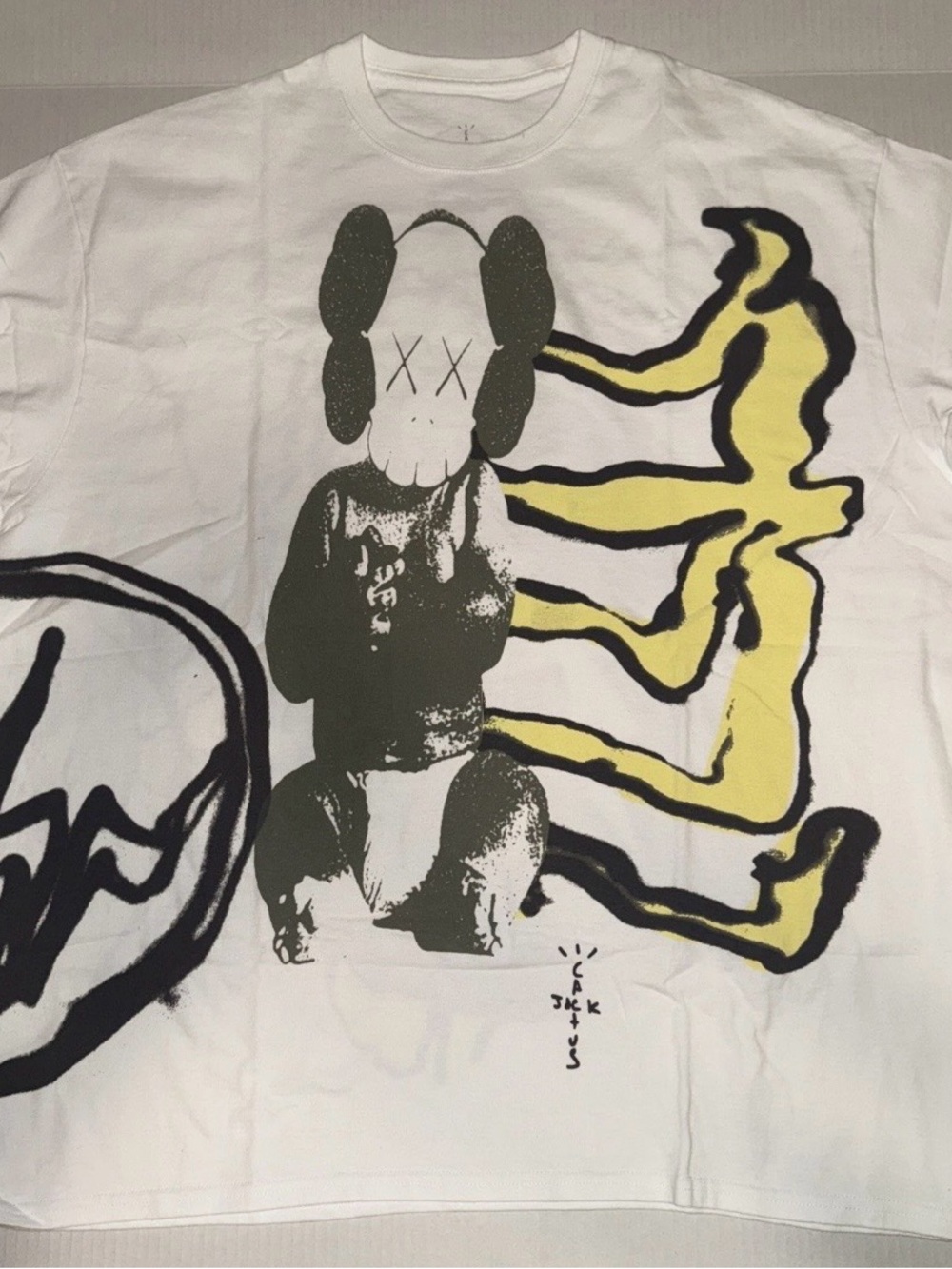 Travis Scott Cactus Jack KAWS For Fragment T-Shirt Rap Tee 2021 Men’s Size XL